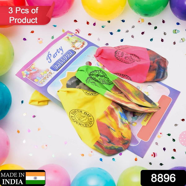 Big Size Balloons Kinds of Rainbow Party Latex Balloons for Birthday / Anniversary / Valentine's / Wedding / Engagement Party Decoration Multicolor (3 Pcs Set - dailyneed.life
