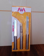 Stainless Steel Multipurpose Sharp Cutting Knife with Non-Slip Handle for Fruit, Meat and Vegetable Chopping (Pack Of 3) - dailyneed.life