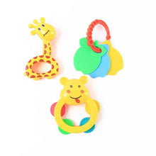 3 Pcs Set Colorful Animal Shape Baby Rattle Toy - dailyneed.life