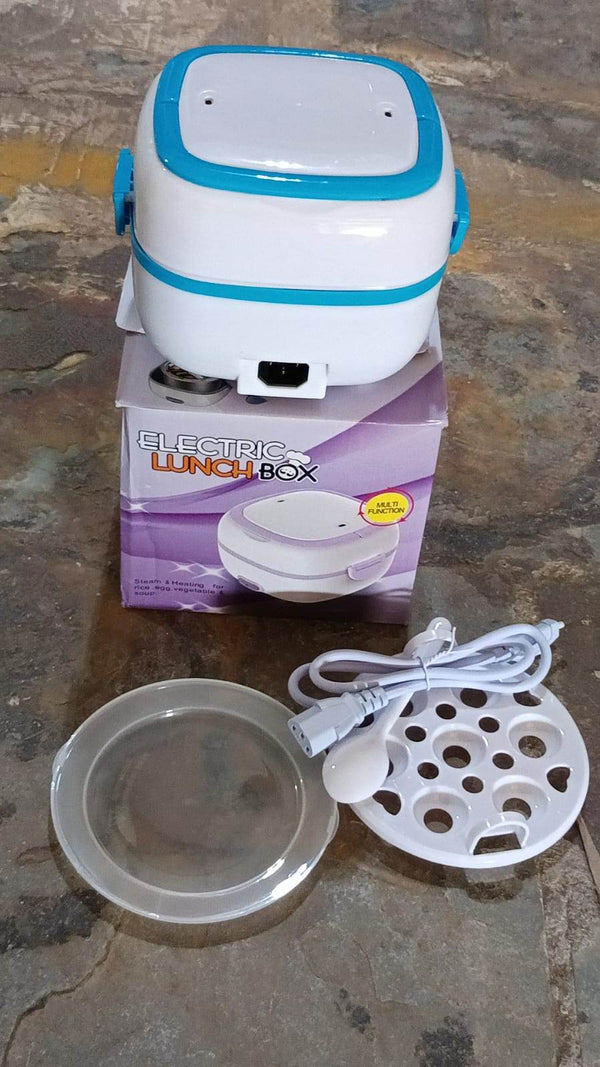 Electric Lunch Box Portable Food Warmer Food Heating Lunch Box Removable Food-Grade Stainless Steel Compartments, 220V 200W, for Car, Truck, office  - dailyneed.life
