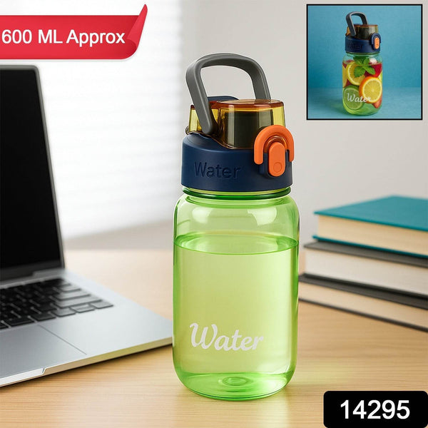 Green Leak-Proof Portable Fruit Infuser Water Bottle Approx 600ML (1 Pc) - dailyneed.life