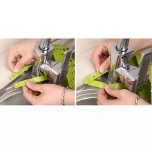 Adjustable Kitchen Bathroom Water Drainage Plastic Basket / Bag with Faucet Sink Caddy - dailyneed.life