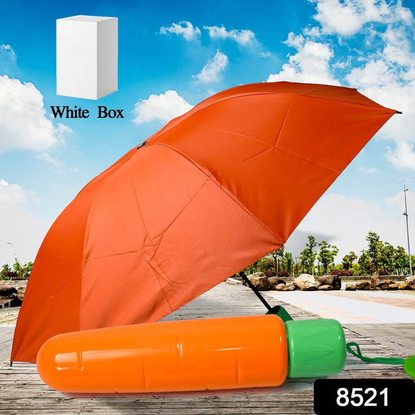 Vegetable shaped Folding Umbrella, Plastic Case Creative Fashion Folding Mini Sun Shade Rain Umbrella, Unique Umbrella, Sun & UV Protection, Cute Design (1 Pc) - dailyneed.life