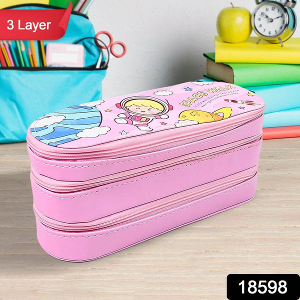 3 Layer Large Capacity With Multi-Functional Pencil Case (1 Pc) - dailyneed.life