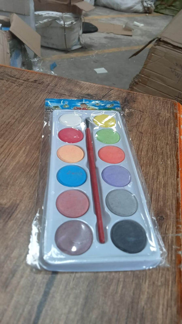 Painting Water Color Kit - 12 Shades and Paint Brush (13 Pcs) - dailyneed.life