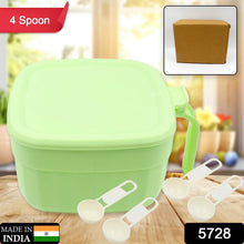 Multipurpose Dry fruit Set, Chocolate, Snacks Storage Box, Masala Box for Home and Kitchen Airtight Dry Fruit Plastic Storage Container Tray Set With Lid & 4 Compartment, 4 Spoon Container for Sweets, Chips, Cookies | (1 Pc) - dailyneed.life