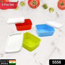 3-Piece Multicolor Airtight Container Set – Rectangular Food & Fridge Storage - dailyneed.life