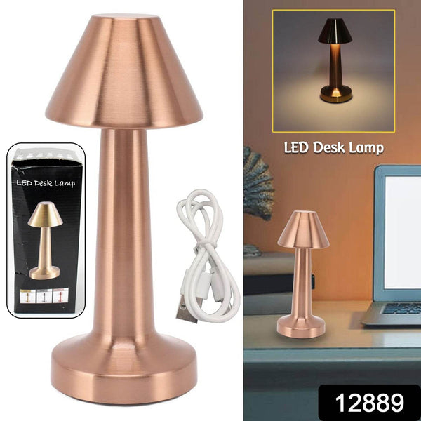 LED Lamp with Touch Control | Decorative Desk Lamp, Portable Metal LED Table Lamp, USB Rechargeable, 3 Color, 3 Levels Brightness, Dimmable Eye Protection Modern Lamp for Home Decor Party Kids Room Bedroom (1 Pc) - dailyneed.life
