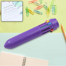 Kids 10-in-1 Color Pens Ballpoint Pen Set for Kids Cartoon Head Writing Pen for School Office Stationary Kit, Teddy Bear (1 Pc) - dailyneed.life