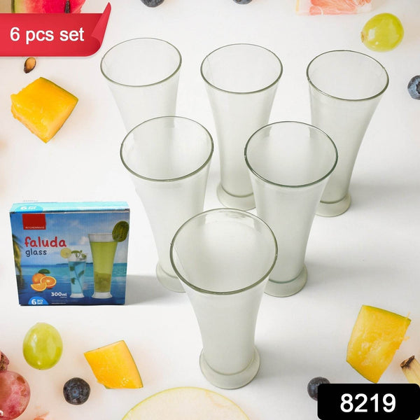 High Quality Faluda, ice cream, Juicer and Water Glasses Set of 6 Transparent, Drinking Water Glasses Stylish Glasses for Faluda, Water, Juice, Glass Set of 6 Pcs (Plastic 300 ML Approx) - dailyneed.life