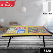 Foldable Multipurpose Mix Design Games Table Board || Bed Study Table (48 × 28 Cm / 1 Pc)   - dailyneed.life