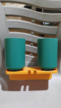 Multipurpose Wall Mount Toothbrush Holder Plastic Stand With 2 Cup (1 Set) - dailyneed.life