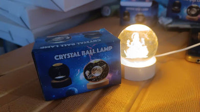 Ganpati 3D Crystal Ball lamps With Wood Base - dailyneed.life