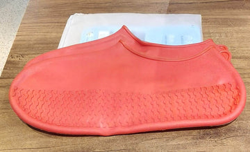 Orange Non-Slip Silicone Rain Reusable Anti skid Waterproof Fordable Boot Shoe Cover (1 Pair) - dailyneed.life