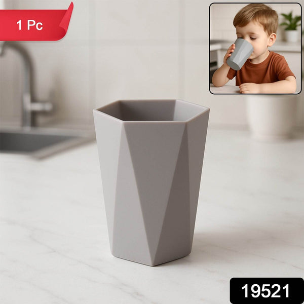 Hexagon Shape Small Plastic Drinking Glass (1 Pc) - dailyneed.life