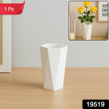 Modern Geometric Hexagon Plastic Flower Vase (1 Pc) - dailyneed.life