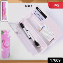 8 in 1 Compass Box, Geometry Box 2 Compartment, Pencil Box with 1 Calculator, 1 Mirror, 2 in 1 Marker Pen - dailyneed.life