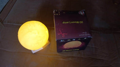 3D Moon Night Lamp with Stand (Color Box / White & Yellow Light / 1 Pc) - dailyneed.life