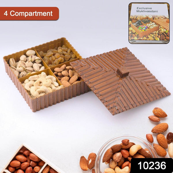 Plastic Multipurpose Dry Fruit Chocolates Mouth Box (1 Pc) - dailyneed.life