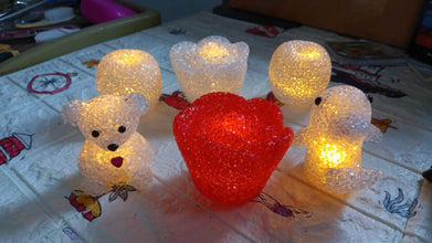 MULTI SHAPE SMALL LIGHT LAMPS LED SHAPE CRYSTAL NIGHT LIGHT LAMP (6 PC SET) - dailyneed.life