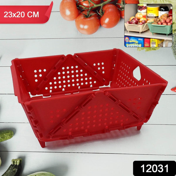 Flexi fold Storage Basket Box with Holes Ventilated Design (23×20 Cm / 1 Pc) - dailyneed.life