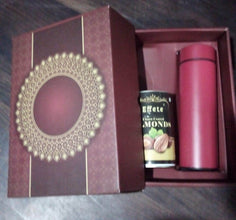 Personalized Temprature Water Bottle & Chocolate (With Attractive Multi circle Box / 2 Pc Set) - dailyneed.life