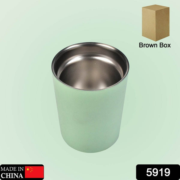 Vacuum Glass 304 Stainless Steel Home Office Lidless Anti-Scald Water Cup Drink Mug - dailyneed.life