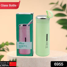 Water bottle 400ml leak proof, glass water bottle with daily water intake for gym and children, Nice Bottle (1 pc /Mix Color) - dailyneed.life