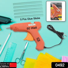 Professional 60 Watt Hot Melt Glue Gun with 5 Glue Sticks & On/Off Switch - dailyneed.life