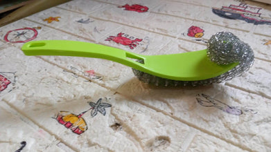 Wire Kitchen Washing Brush, Plastic Small Brush, Cleaning Brush, Bend Handle Pot Washing Brush (2 Pc) - dailyneed.life