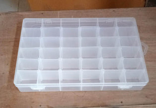 36 Grids Clear Plastic Organizer Box with Adjustable Compartment Dividers, Jewellery Storage Organizer Collection Box (1 pc ) - dailyneed.life