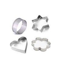 0827 Cookie Cutter Stainless Steel Cookie Cutter with Shape Heart Round Star and Flower (4 Pieces) - dailyneed.life
