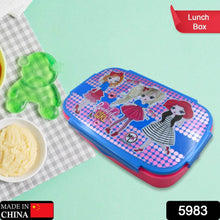 Cartoon Printed Plastic Lunch Box With Inside Small Box & Spoon for Kids, Air Tight Lunch Tiffin Box for Girls Boys, Food Container, Specially Designed for School Going Boys and Girls - dailyneed.life