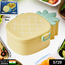 Kids Lunch Box Cute Pineapple Shaped Bento Box with Fork Spoon Snack Container Microwave Portable Office Lunch Box (1 Pc / With Spoon, Fork & Color Box) - dailyneed.life