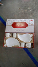 Unibic Ceramic Tea Cups With Plastic Leaf Shape tray / Platter (6 Pcs Set) - dailyneed.life