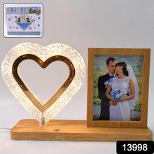 Heart Shape Cystal Led Lamp & Photo Frame Night Lamp | Wedding Gift | love couple - dailyneed.life