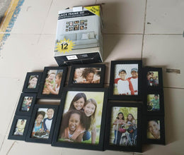 Premium Black Photo Frame Set 12 Pcs Wall Hanging Gallery Frames - dailyneed.life