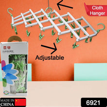Big Adjustable Clothes Hanger, Windproof Tumble Dryer, Extendable, Socks Washing Liner, Plastic Drying Rack, Sock Hanger, Foldable Hanger, Underwear Dryer with 29 Clips - dailyneed.life