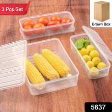 Plastic Food Storage Container for Fridge, fridge storage boxes with Lid Stackable Fridge Storage Containers freeze organizer items and storage, vegetable storage box for fridge, (3 Pcs set) - dailyneed.life