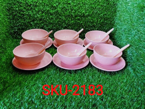 Soup Bowl Set with Spoon and Saucer - 18 pcs - dailyneed.life