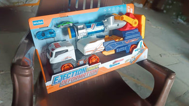 Large Truck Toys Include 2 Racing Cars+4 Ball, with Light & Sounds (Battery Not Included) - dailyneed.life