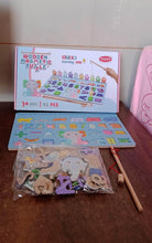 Wooden Number Puzzle Match Board and magnetic rod - dailyneed.life