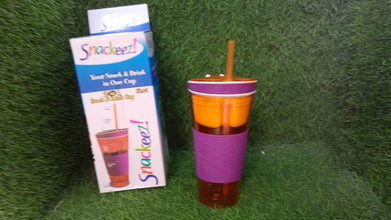 2 in 1 Snack & Drink Snackeez Travel Cup in One Container (1pc) - dailyneed.life