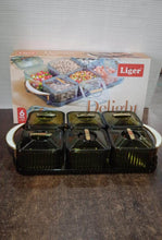 Liger Multipurpose Transparent Spice Jar Set with Tray and Lids 400ML Approx (6 Pc) - dailyneed.life