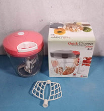 6 BLADE 2IN1 MANUAL FOOD CHOPPER, COMPACT & POWERFUL HAND HELD VEGETABLE CHOPPER (1000Ml) - dailyneed.life