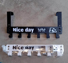 Heavy-Duty Carbon Steel Over Door Hook Rack for Towels & Coats (1 Pc, 6 Hooks) - dailyneed.life