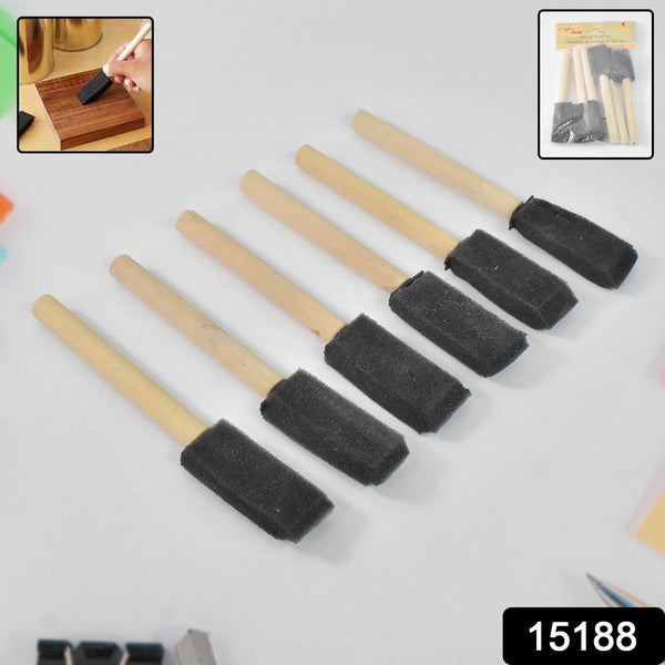 Multipurpose Sponge Brushes for Painting with Wooden Handles (6 Pcs Set) - dailyneed.life