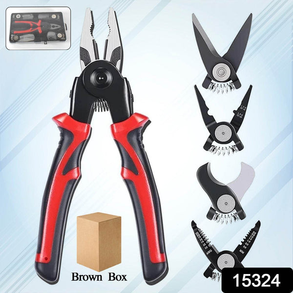 5 in 1 Wire Stripper Pliers Set, Soft Grip, Anti-Slip, Alloy Steel, Cutting, Gripping, Stripping - dailyneed.life