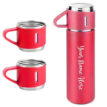 Customized Stainless Steel Vacuum Flask Set with 3 Cups – 500ML | Personalized Name Bottle Gift Combo for Boyfriend, Girlfriend, Employee - dailyneed.life