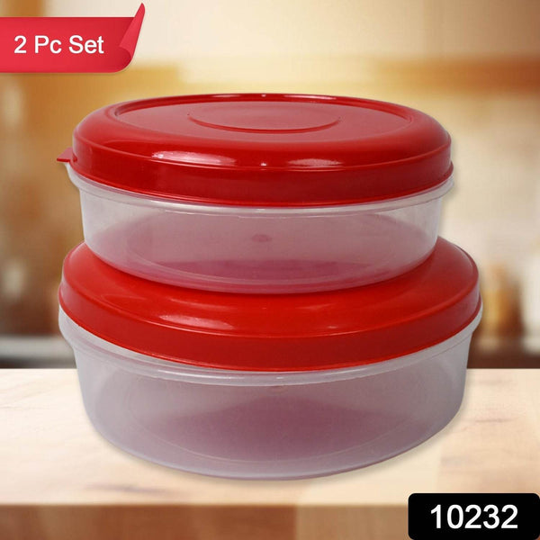 Round Plastic Big & Small Storage Container Box (PACK OF 2) - dailyneed.life